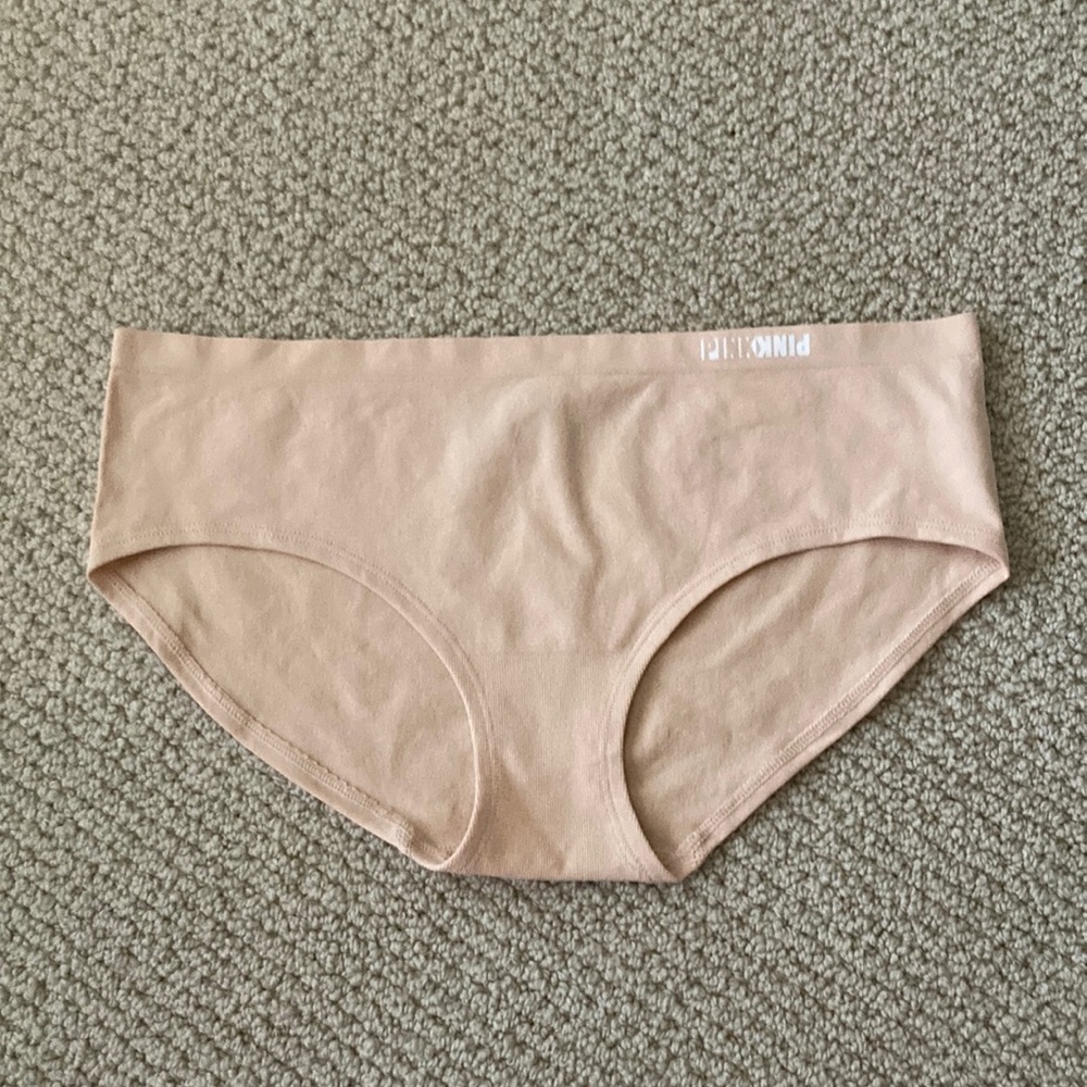 NEW Victoria’s Secret PINK Hipster Panties Nude Tan Size Medium Stretch NWT
